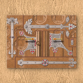 Tarjeta postal de la puerta de la cámara bloqueada