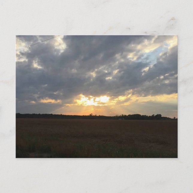 Tarjeta postal de la puesta de sol (Anverso)