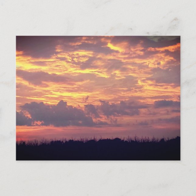 Tarjeta postal de la puesta de sol (Anverso)