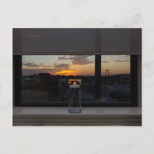 Tarjeta postal de la puesta de sol (Anverso)