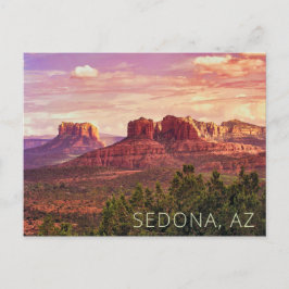 Tarjeta postal de la puesta de sol de Sedona Arizo
