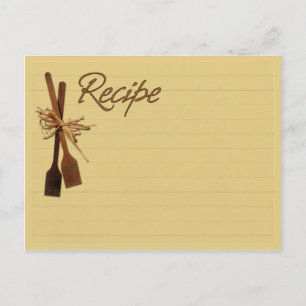 Tarjeta postal de la receta de cocina a tiempo