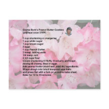 Tarjeta postal de la receta de galletas de mantequ