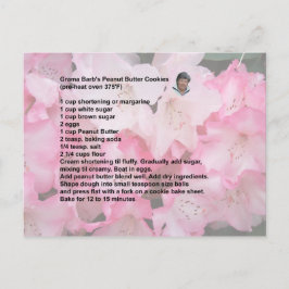Tarjeta postal de la receta de galletas de mantequ