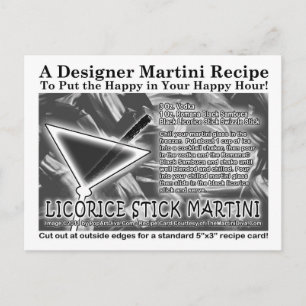 Tarjeta postal de la receta de Licorice Stick Cand