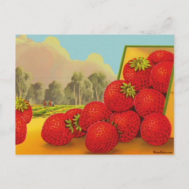 Tarjeta postal de la receta de Strawberry Crate Ar (Anverso)