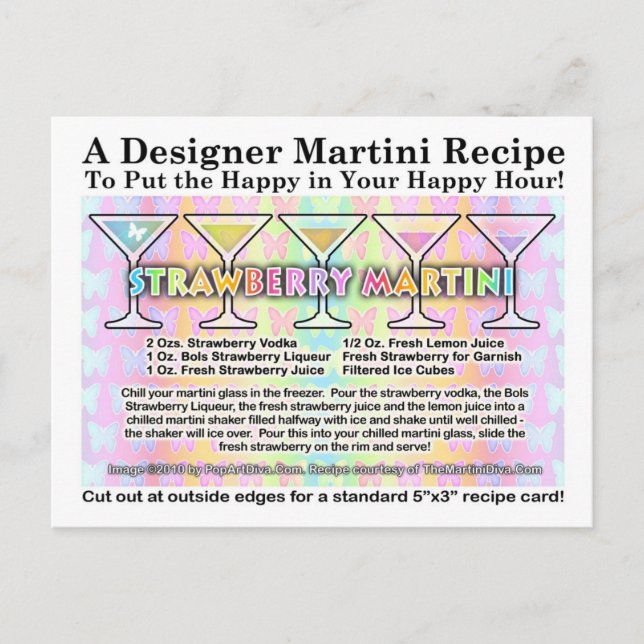 Tarjeta postal de la receta de Strawberry Spring M (Anverso)