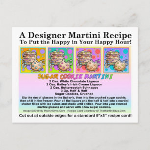 Tarjeta postal de la receta de Sugar Cookie Martin