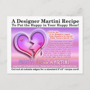 Tarjeta postal de la receta del Martini del Día de