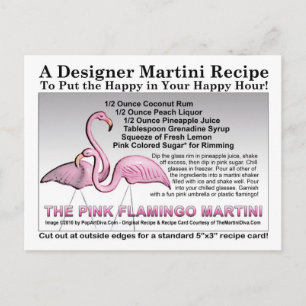 Tarjeta postal de la receta Flamingo Martini rosa