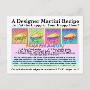 Tarjeta postal de la receta Peach Pie Martini
