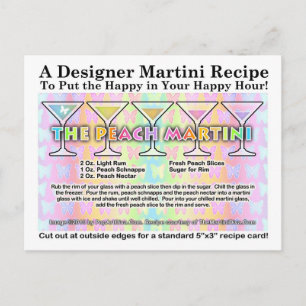 Tarjeta postal de la receta Peach Spring Martini