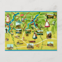 Tarjeta postal de la región de los lagos italianos