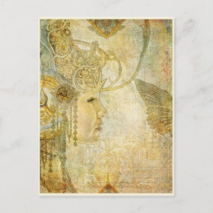 tarjeta postal de la reina blanca