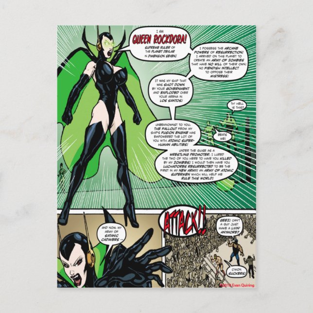 Tarjeta postal de la Reina Rockdora (Anverso)