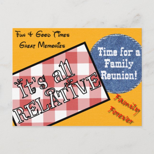 Tarjeta postal de la Reunión de la Familia (Anverso)