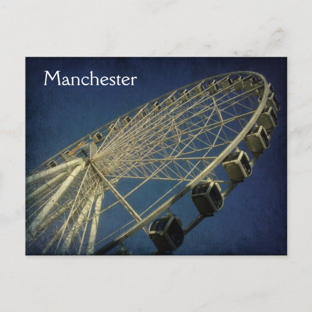 Tarjeta postal de la rueda de Manchester (Anverso)