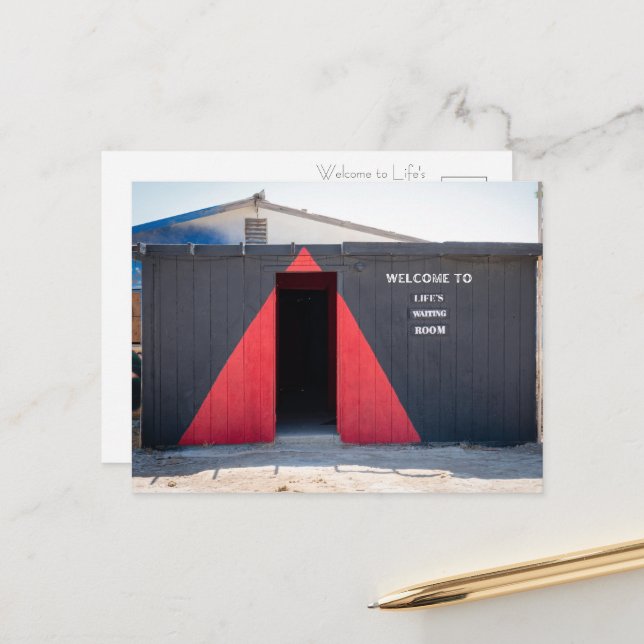 Tarjeta postal de la sala de espera de la vida (Anverso/Reverso In Situ)