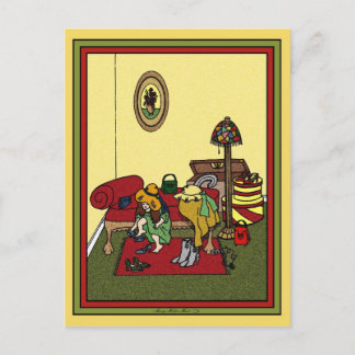 Tarjeta postal de la sala de vestir - Personalizad