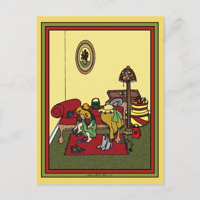 Tarjeta postal de la sala de vestir - Personalizad (Anverso)