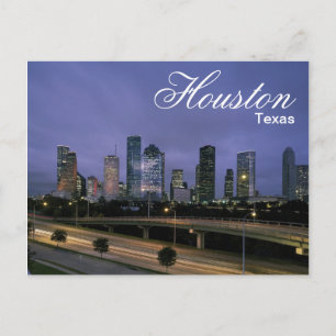 Tarjeta Postal de la silueta de Houston Texas
