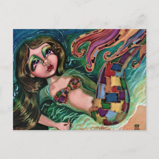 Tarjeta postal de la sirena
