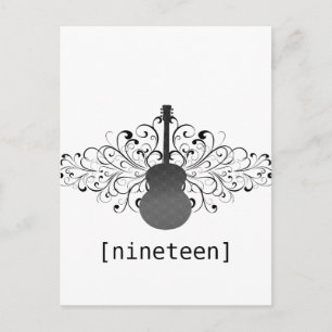 Tarjeta postal de la tabla de guitarra de Swirls C