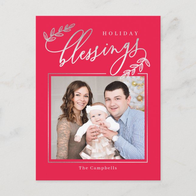 Tarjeta postal de la tarjeta de fotos de feriado d (Anverso)