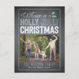 Tarjeta postal de la tarjeta de fotos navideña Hol