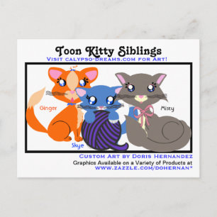 Tarjeta postal de la tarjeta de visita A* Toon Kit