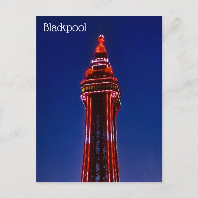 Tarjeta postal de la Torre Blackpool (Anverso)