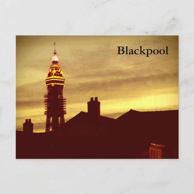 Tarjeta postal de la Torre Blackpool (Anverso)