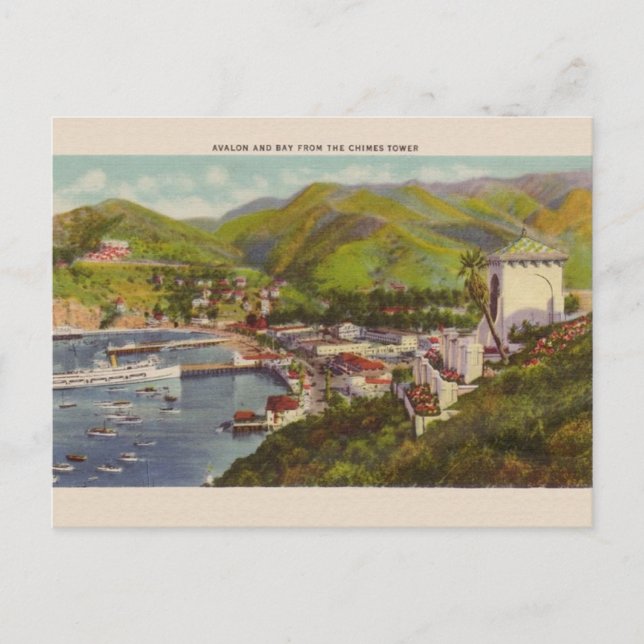 Tarjeta postal de la Torre Chime de la Bahía de Av (Anverso)