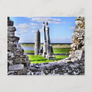 Tarjeta postal de la torre Clonmacnoise