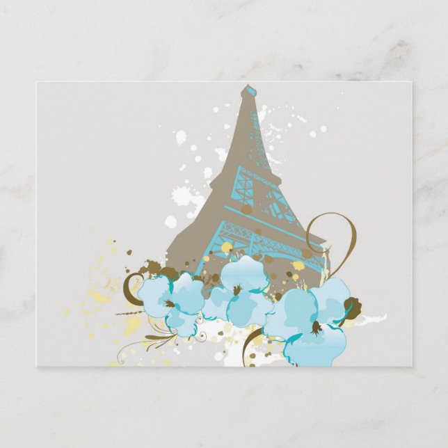 Tarjeta postal de la Torre Eiffel (Anverso)