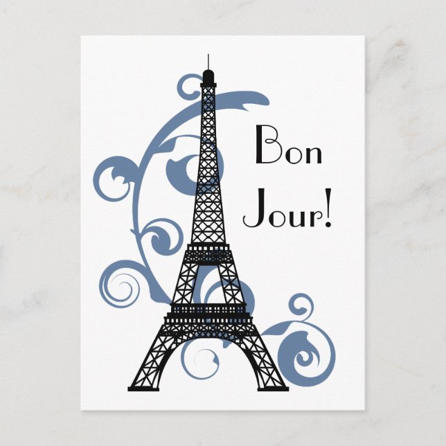 Tarjeta postal de la Torre Eiffel (Anverso)