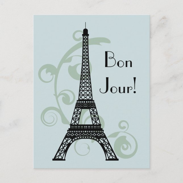 Tarjeta postal de la Torre Eiffel (Anverso)