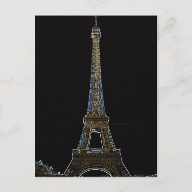 Tarjeta postal de la Torre Eiffel (Anverso)