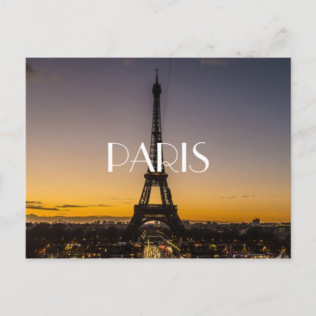 Tarjeta postal de la Torre Eiffel (Anverso)