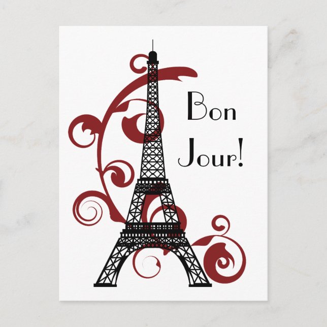 Tarjeta postal de la Torre Eiffel (Anverso)