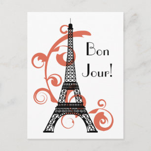 Tarjeta postal de la Torre Eiffel