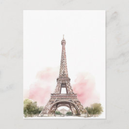 Tarjeta postal de la Torre Eiffel de París