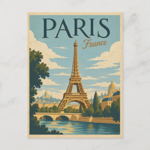 Tarjeta postal de la Torre Eiffel de París, Franci