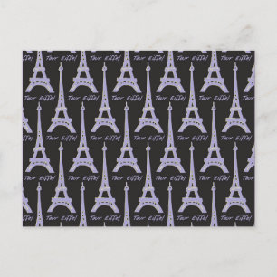 Tarjeta postal de la Torre Eiffel - París Francia