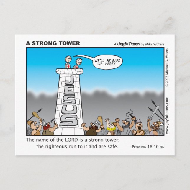 Tarjeta postal de la torre fuerte (Anverso)