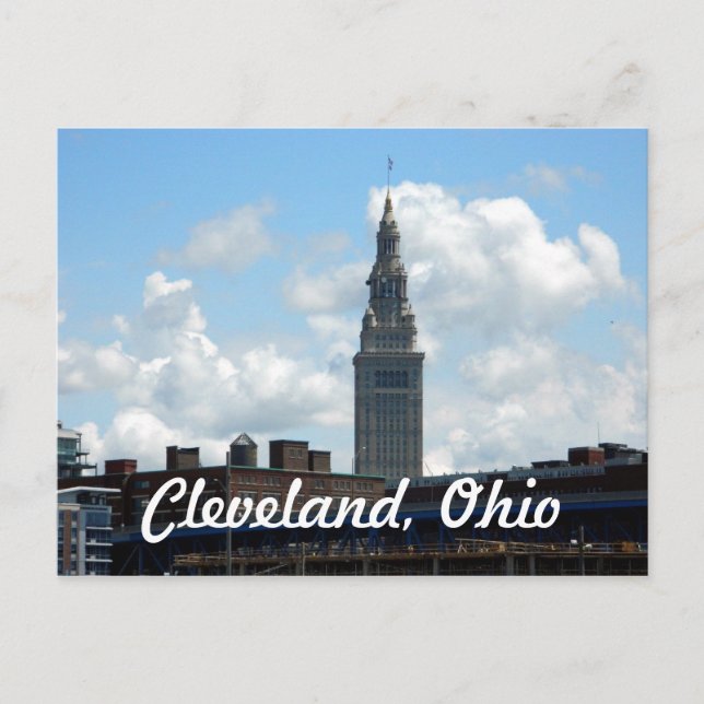 Tarjeta postal de la torre OH de Cleveland (Anverso)