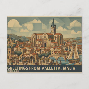Tarjeta postal de La Valeta Malta