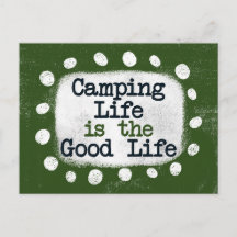 Tarjeta Postal De La Vida De Camping Es La Buena V