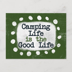 Tarjeta Postal De La Vida De Camping Es La Buena V