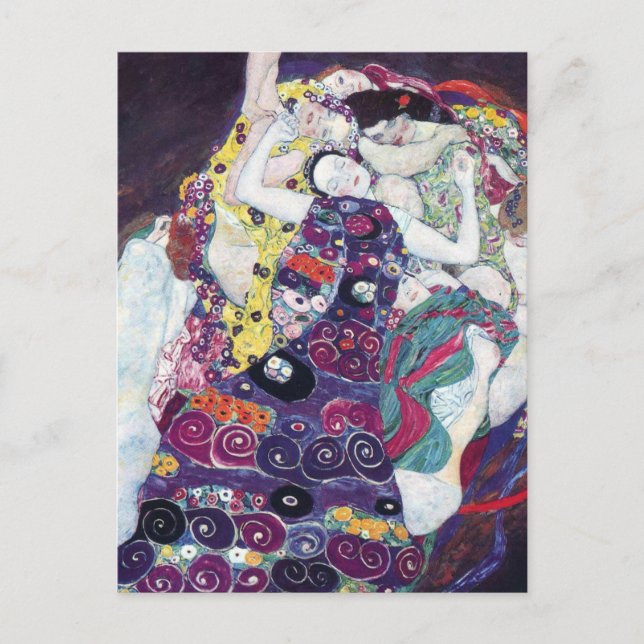 Tarjeta postal de La Virgen de Gustav Klimt (Anverso)